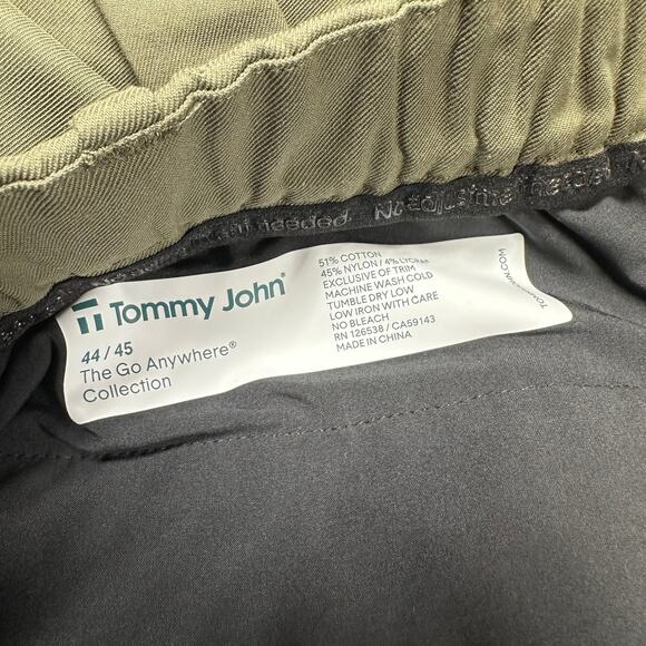 Tommy John NWT Go Anywhere Collection Shadow Green Stretch Jogger Pant 44/45 - Picture 6 of 9